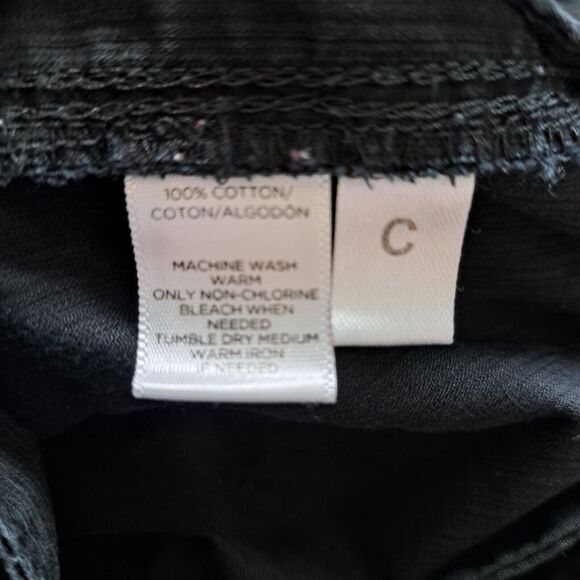 Ann Taylor Loft Women's Capri Cropped Pants Black 100% Cotton Size 2 - Picture 6 of 12